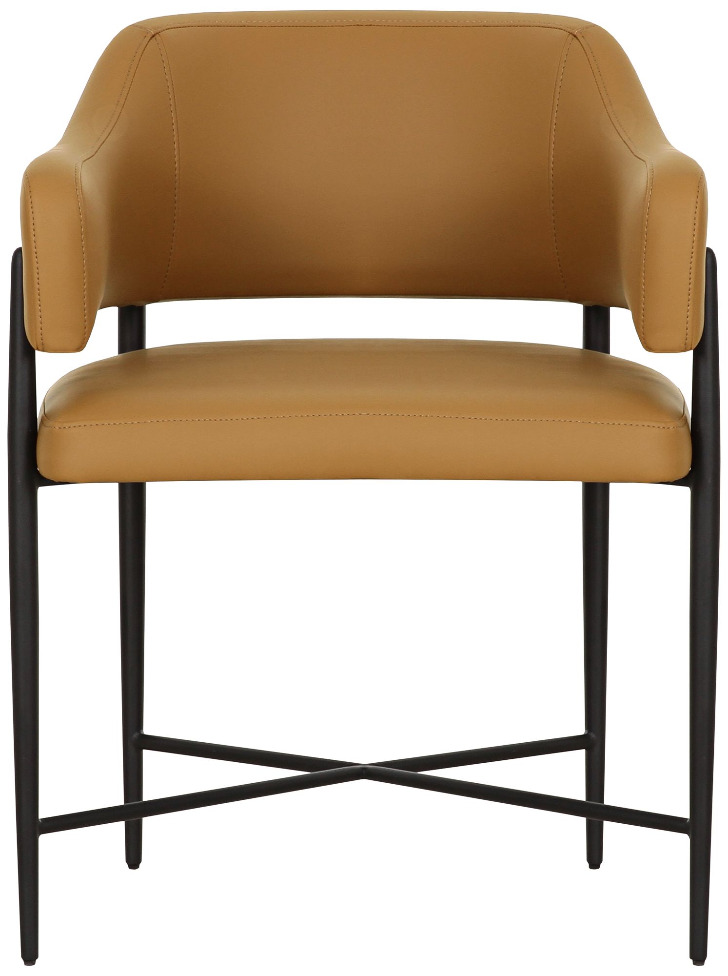 Image 3 TOV Sezanne 23 1/2" Wide Tan Vegan Leather Modern Dining Chair more views