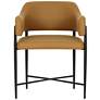 3_TOV Sezanne 23 1/2" Wide Tan Vegan Leather Modern Dining Chair more views