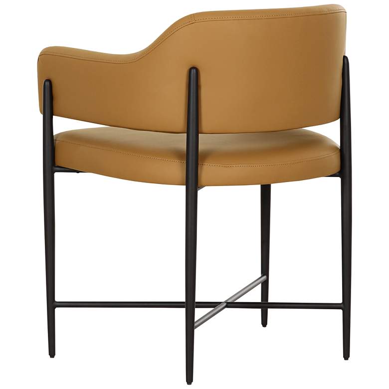 Image 4 TOV Sezanne 23 1/2" Wide Tan Vegan Leather Modern Dining Chair more views