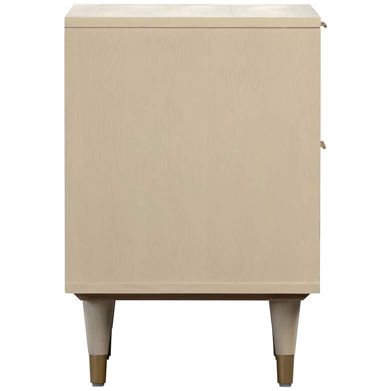 Image 5 TOV Sierra 22" Wide Iron and Buttermilk Wood Nightstands Set of 2 more views