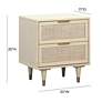 6_TOV Sierra 22" Wide Iron and Buttermilk Wood Nightstands Set of 2 more views