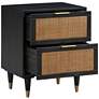 4_TOV Sierra 22" Wide Noir Acacia Wood 2-Drawer Nightstands Set of 2 more views