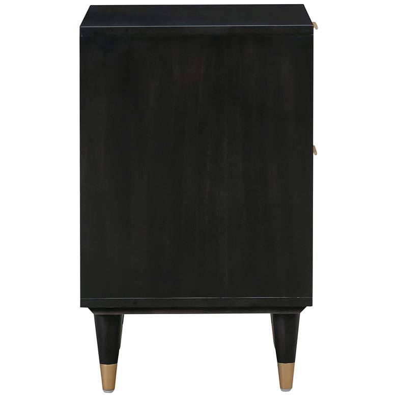 Image 5 TOV Sierra 22" Wide Noir Acacia Wood 2-Drawer Nightstands Set of 2 more views