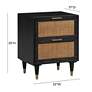 6_TOV Sierra 22" Wide Noir Acacia Wood 2-Drawer Nightstands Set of 2 more views