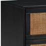 3_TOV Sierra 22" Wide Noir Black Acacia Wood 2-Drawer Nightstand more views