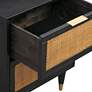 5_TOV Sierra 22" Wide Noir Black Acacia Wood 2-Drawer Nightstand more views