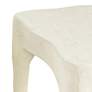 3_TOV Skully 15" Wide Cream Textured Fiber Stone Square Side Table more views