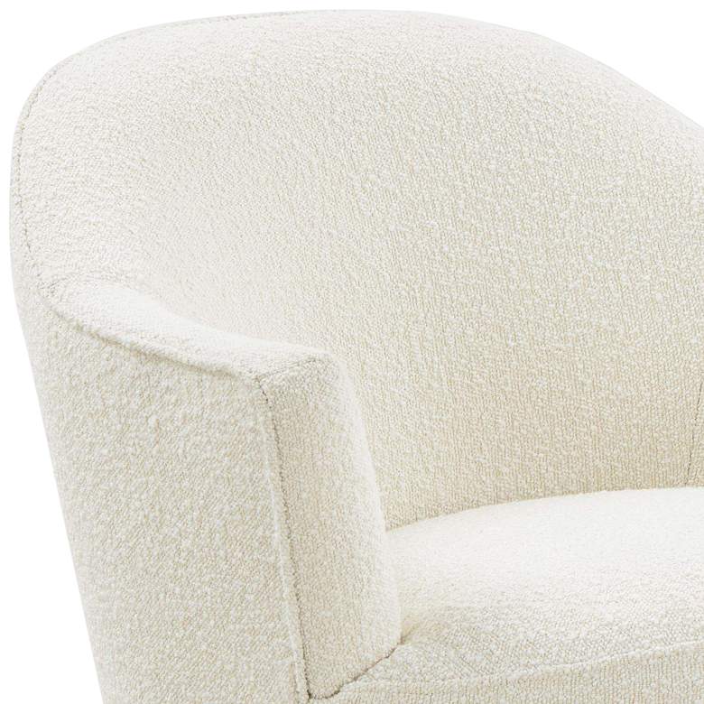 Image 3 TOV Skyla 28 3/4" Wide Modern Luxe Cream Boucle Swivel Chair more views