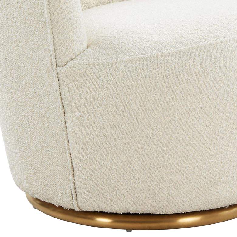 Image 4 TOV Skyla 28 3/4" Wide Modern Luxe Cream Boucle Swivel Chair more views
