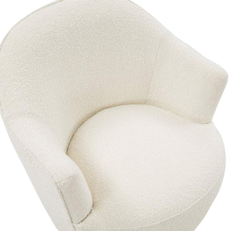 Image 5 TOV Skyla 28 3/4" Wide Modern Luxe Cream Boucle Swivel Chair more views