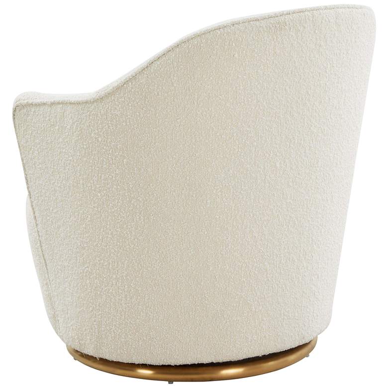 Image 7 TOV Skyla 28 3/4" Wide Modern Luxe Cream Boucle Swivel Chair more views