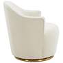 TOV Skyla 28 3/4" Wide Modern Luxe Cream Boucle Swivel Chair in scene