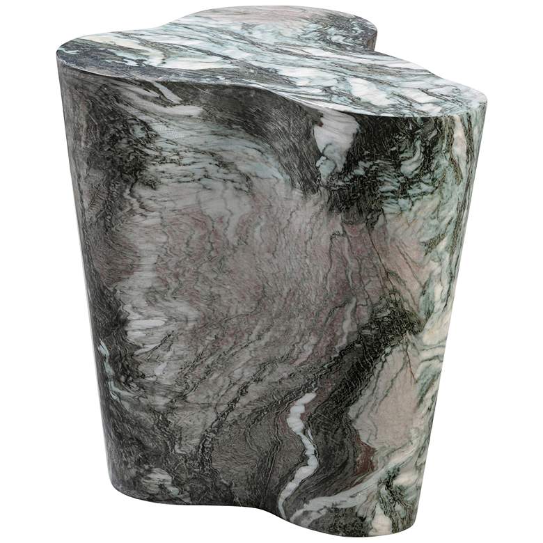 Image 1 TOV Slab 22" Wide Modern Gray Blush Faux Marble Side Table