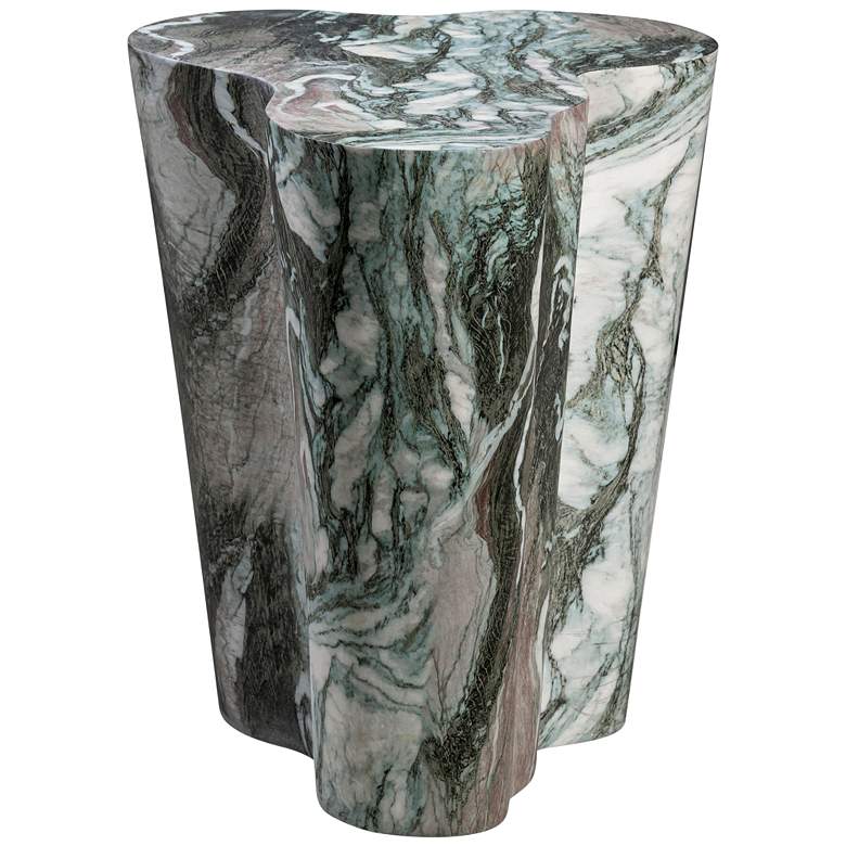 Image 5 TOV Slab 22" Wide Modern Gray Blush Faux Marble Side Table more views