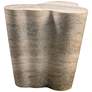 4_TOV Slab 22" Wide Modern Natural Travertine Side Table more views