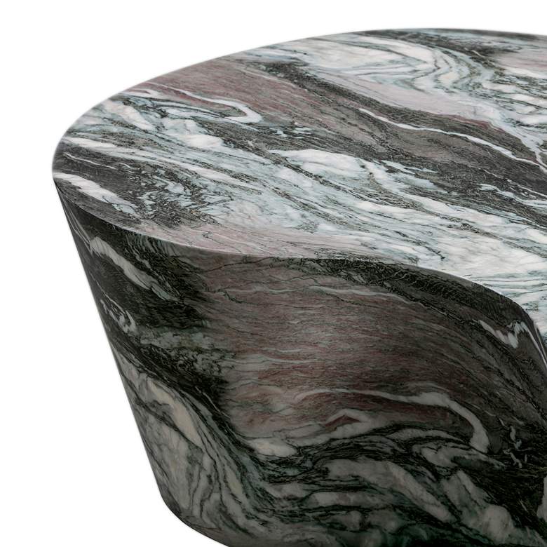 Image 5 TOV Slab 59 1/2" Wide Gray Blush Faux Marble Concrete Coffee Table more views