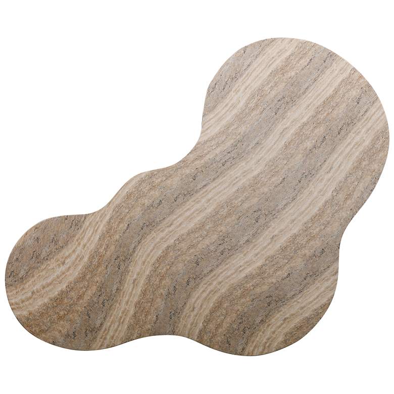 Image 3 TOV Slab 59 1/2" Wide Modern Natural Travertine Coffee Table more views