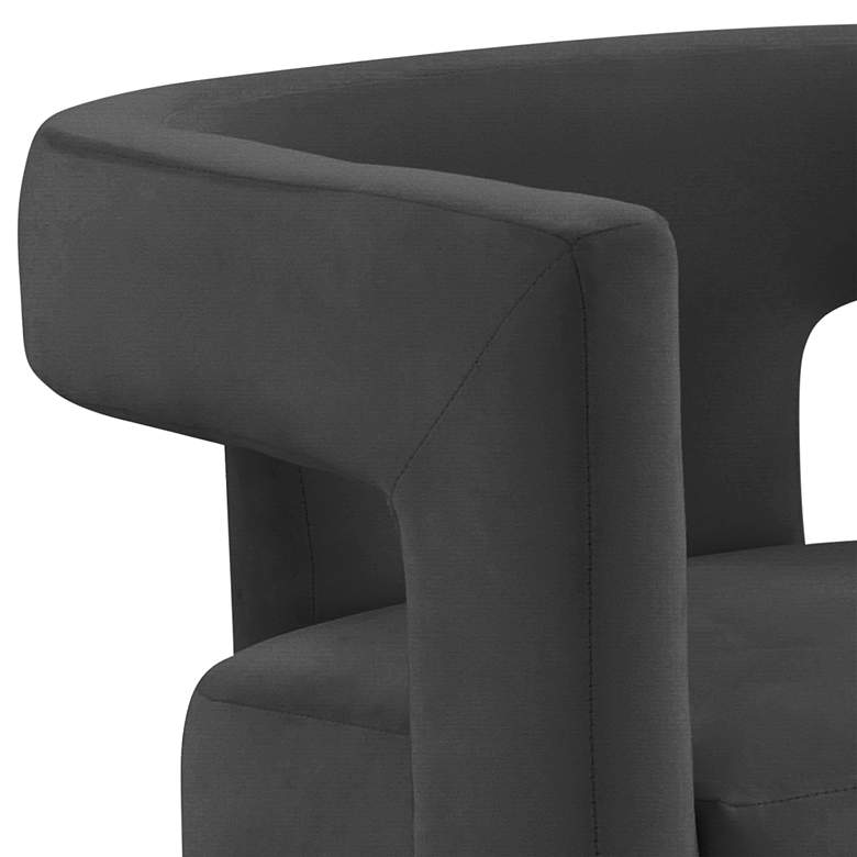 Image 4 TOV Sloane 24 1/2" Wide Black Velvet Sculpture Modern Accent Chair more views