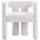 TOV Sloane 24 1/2" Wide Modern Bone White Upcycled Fabric Accent Chair