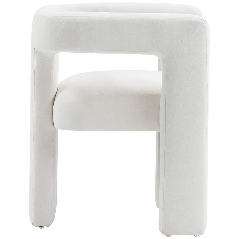 Image 6 TOV Sloane 24 1/2" Wide Modern Bone White Upcycled Fabric Accent Chair more views
