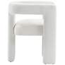6_TOV Sloane 24 1/2" Wide Modern Bone White Upcycled Fabric Accent Chair more views