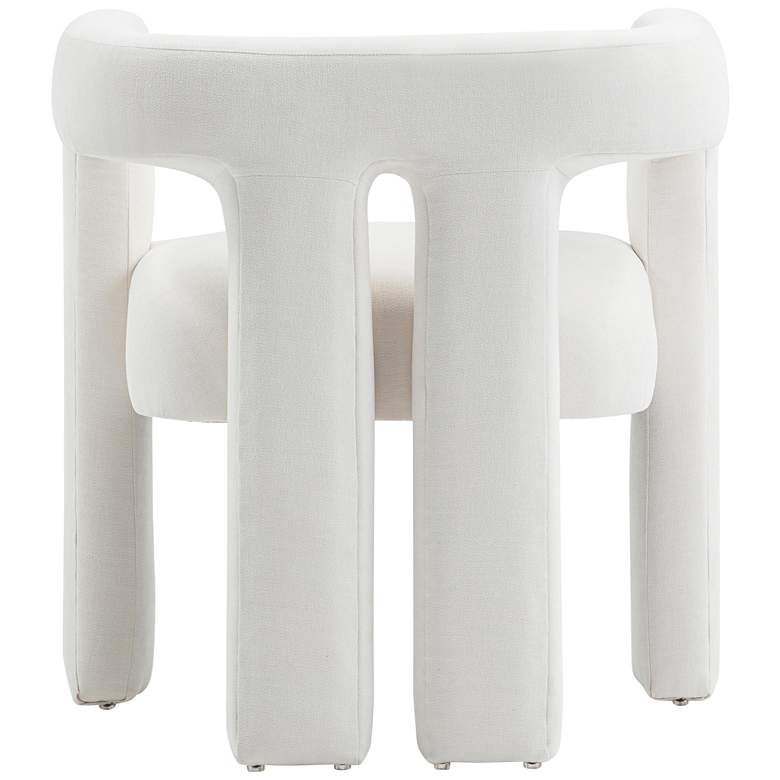 Image 7 TOV Sloane 24 1/2" Wide Modern Bone White Upcycled Fabric Accent Chair more views