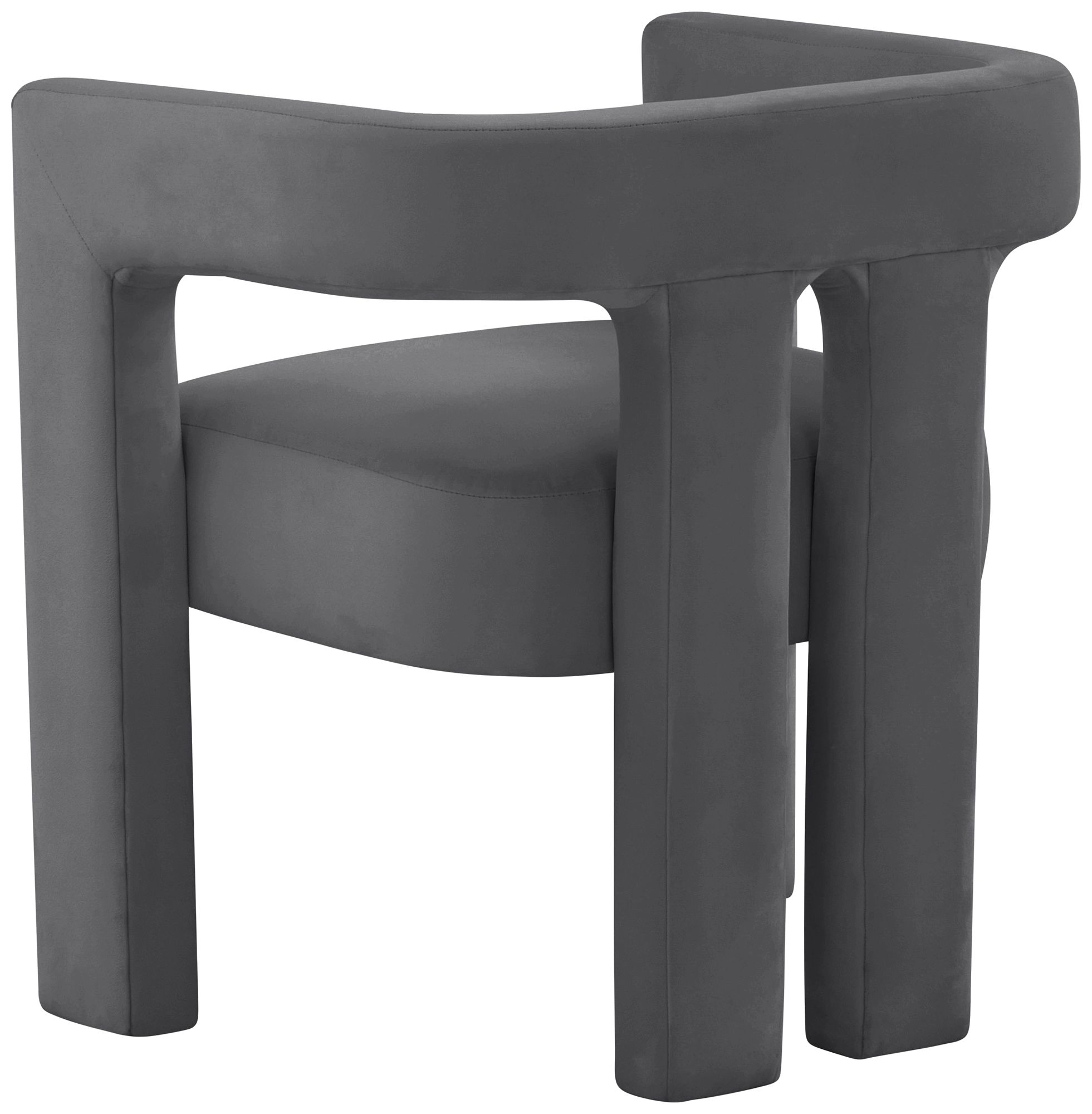 TOV Sloane 24 1/2 Wide Dark Gray Velvet Sculpture Modern Accent Chair in scene