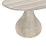 3_TOV Smooch 86 1/2" Wide Faux Travertine Concrete Oval Dining Table more views