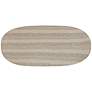 4_TOV Smooch 86 1/2" Wide Faux Travertine Concrete Oval Dining Table more views