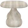 6_TOV Smooch 86 1/2" Wide Faux Travertine Concrete Oval Dining Table more views