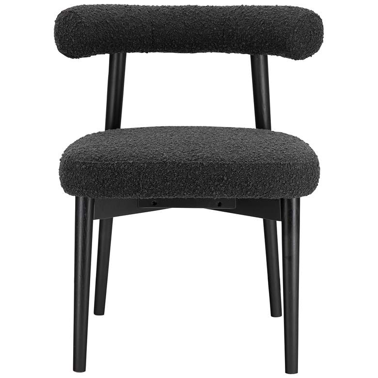 Image 3 TOV Spara 23" Wide Black Boucle Fabric Modern Side Chair more views