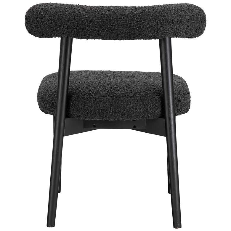 Image 4 TOV Spara 23" Wide Black Boucle Fabric Modern Side Chair more views
