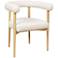 TOV Spara 25 1/2" Wide White Cream Boucle Fabric Modern Dining Chair