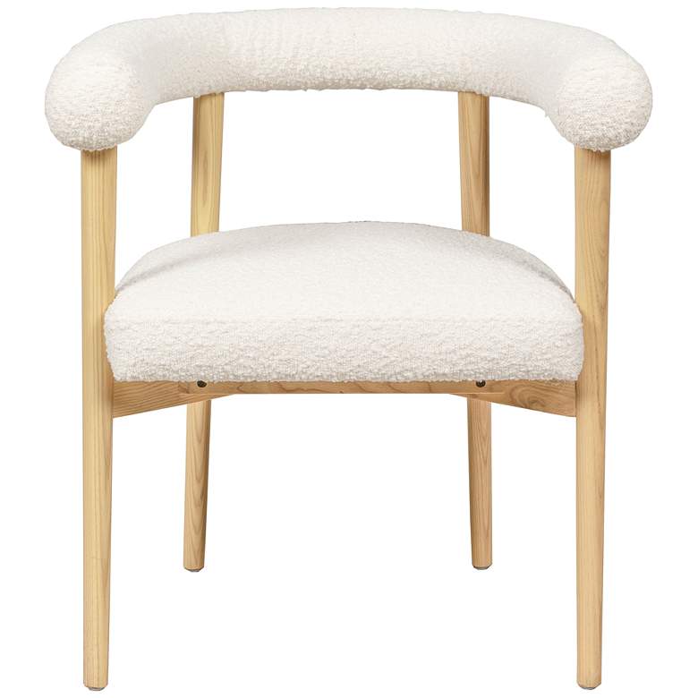 Image 4 TOV Spara 25 1/2" Wide White Cream Boucle Fabric Modern Dining Chair more views