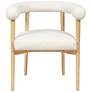 4_TOV Spara 25 1/2" Wide White Cream Boucle Fabric Modern Dining Chair more views