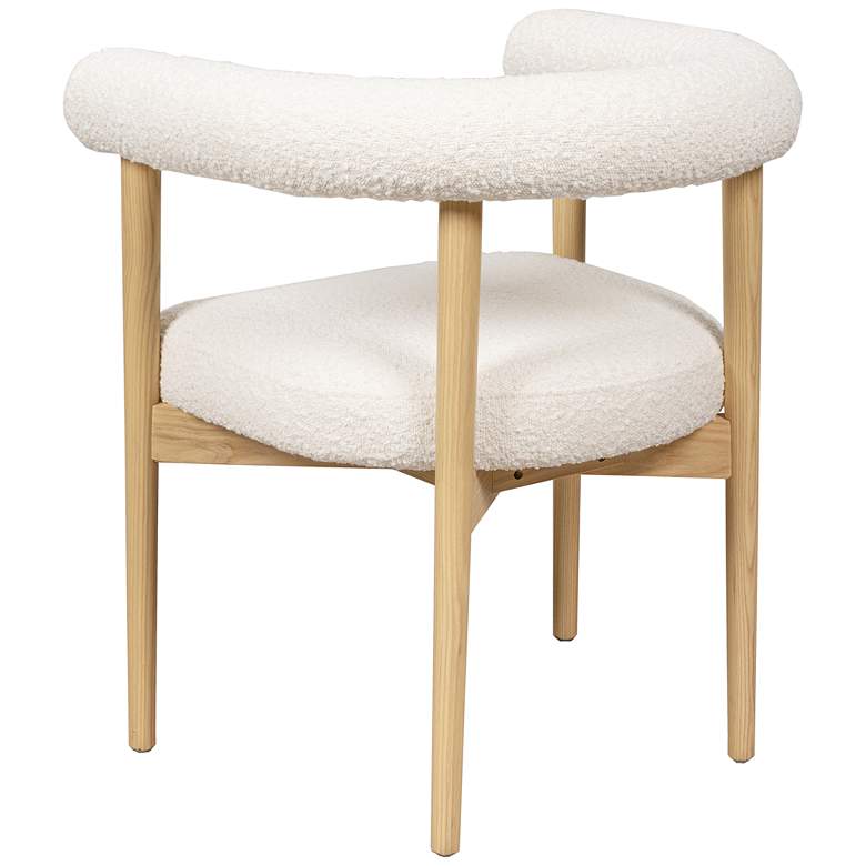 Image 5 TOV Spara 25 1/2" Wide White Cream Boucle Fabric Modern Dining Chair more views