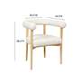 6_TOV Spara 25 1/2" Wide White Cream Boucle Fabric Modern Dining Chair more views