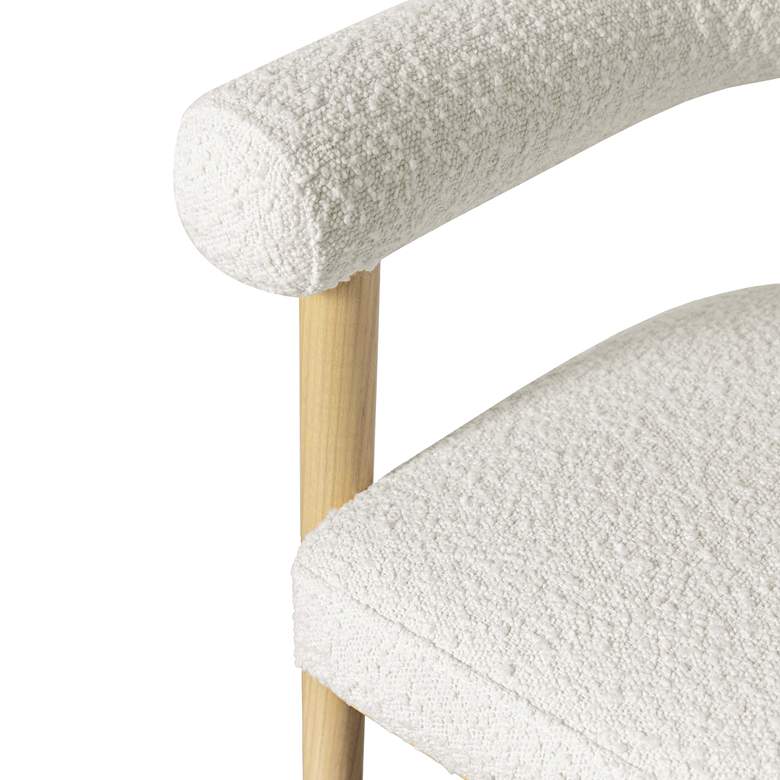 Image 2 TOV Spara 25 3/4" Cream Boucle Fabric Modern Counter Stool more views