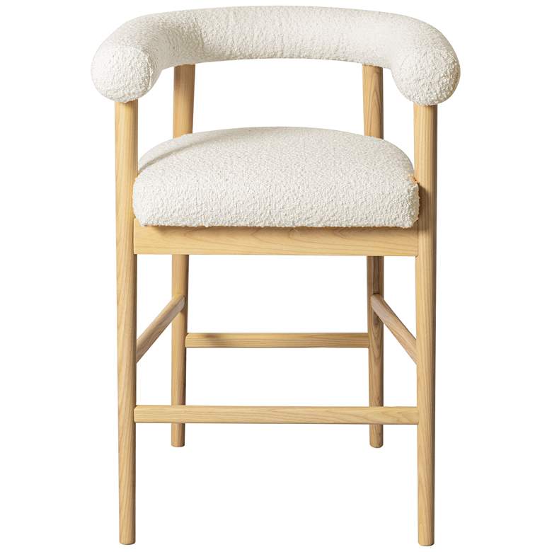 Image 3 TOV Spara 25 3/4" Cream Boucle Fabric Modern Counter Stool more views