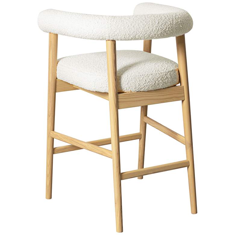 Image 4 TOV Spara 25 3/4" Cream Boucle Fabric Modern Counter Stool more views