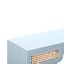Thumbnail3 of TOV Suzie 45" Wide Patel Blue Wood Woven Rattan Console Table more views