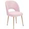 TOV Swell 19 1/4" Wide Modern Blush Pink Velvet Dining Chair