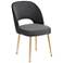 TOV Swell 19 1/4" Wide Modern Dark Gray Velvet Dining Chair