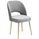 TOV Swell 19 1/4" Wide Modern Light Gray Velvet Dining Chair