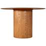 5_TOV Tamara 47" Wide Marble Natural Ash Wood Round Dinette Table more views