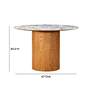 6_TOV Tamara 47" Wide Marble Natural Ash Wood Round Dinette Table more views