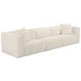1_TOV Tarra Fluffy 118 1/2" Wide Cream Corduroy Modular Sofa