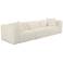 TOV Tarra Fluffy 118 1/2" Wide Cream Corduroy Modular Sofa