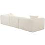 5_TOV Tarra Fluffy 118 1/2" Wide Cream Corduroy Modular Sofa more views