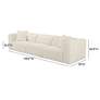 6_TOV Tarra Fluffy 118 1/2" Wide Cream Corduroy Modular Sofa more views